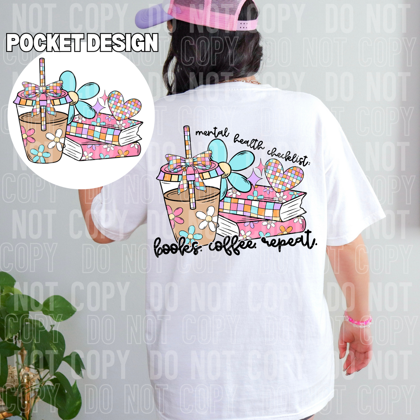 Mental Health Checklist Pocket and Back graphic tee