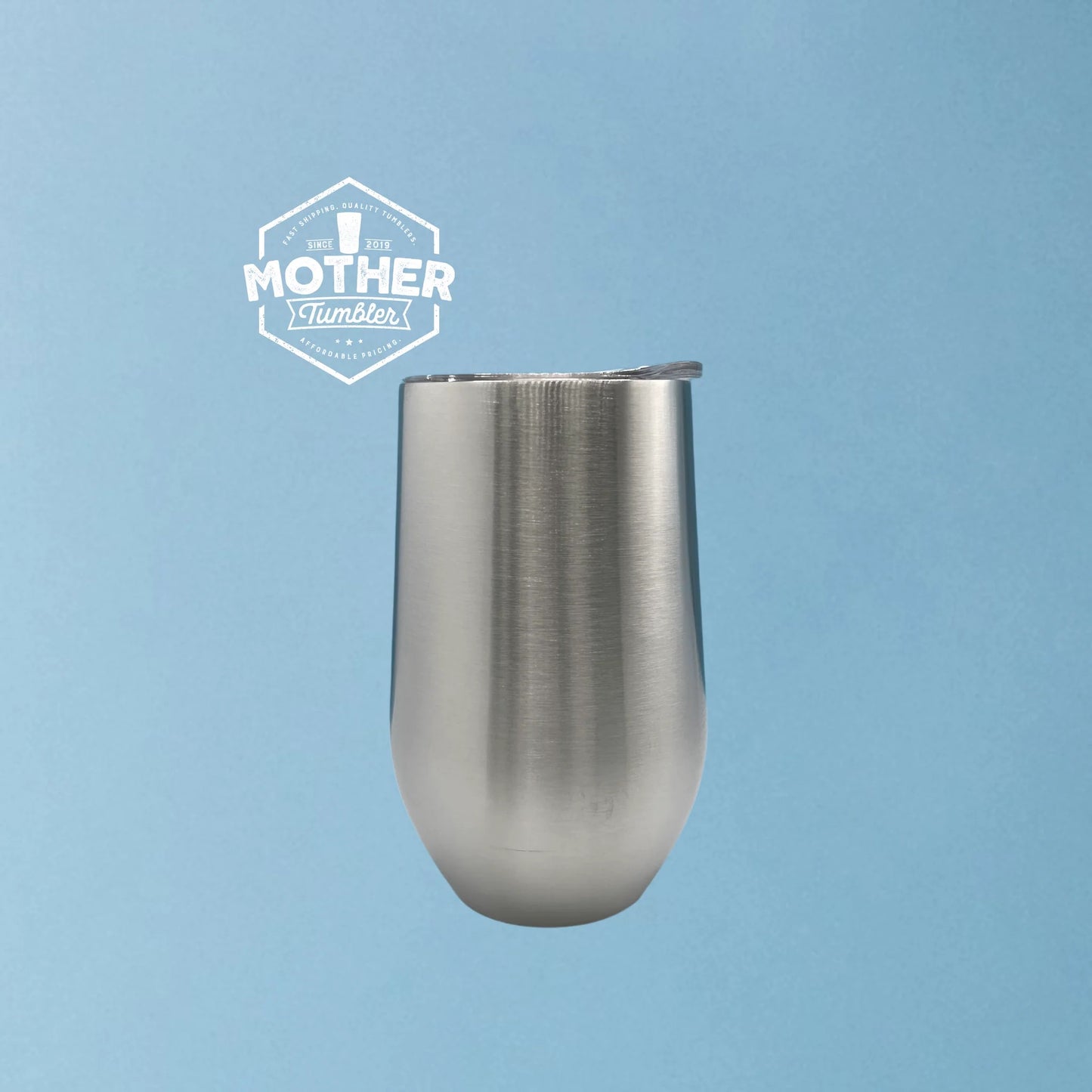 16 oz Wine O Clock stainless steel wine glass