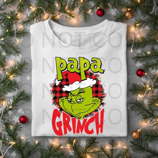 Papa Grinch Long Sleeve Shirt | Funny Christmas Shirt for Dad