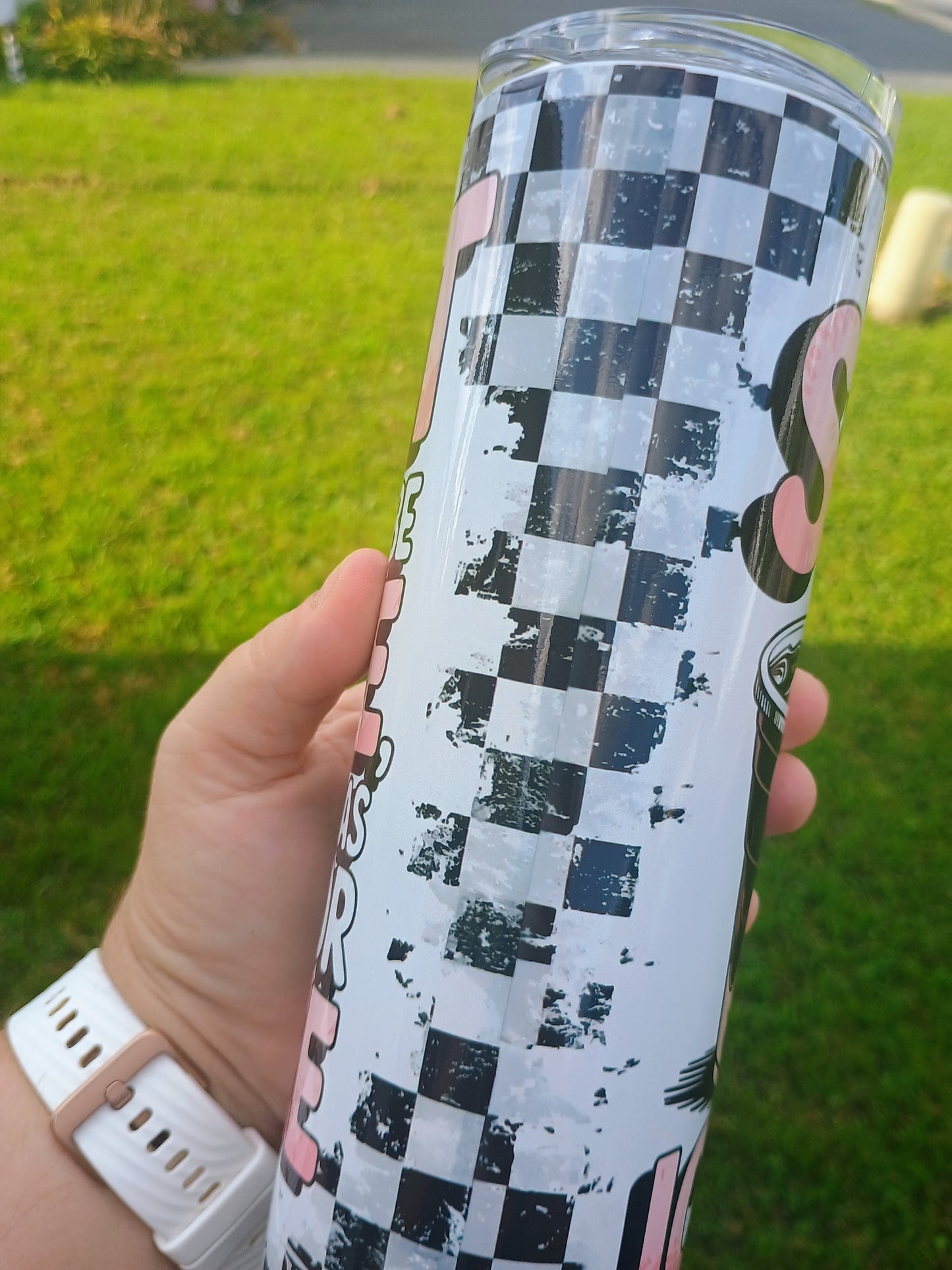 Suspect claims always broke but always has money for iced coffee 20 oz tumbler