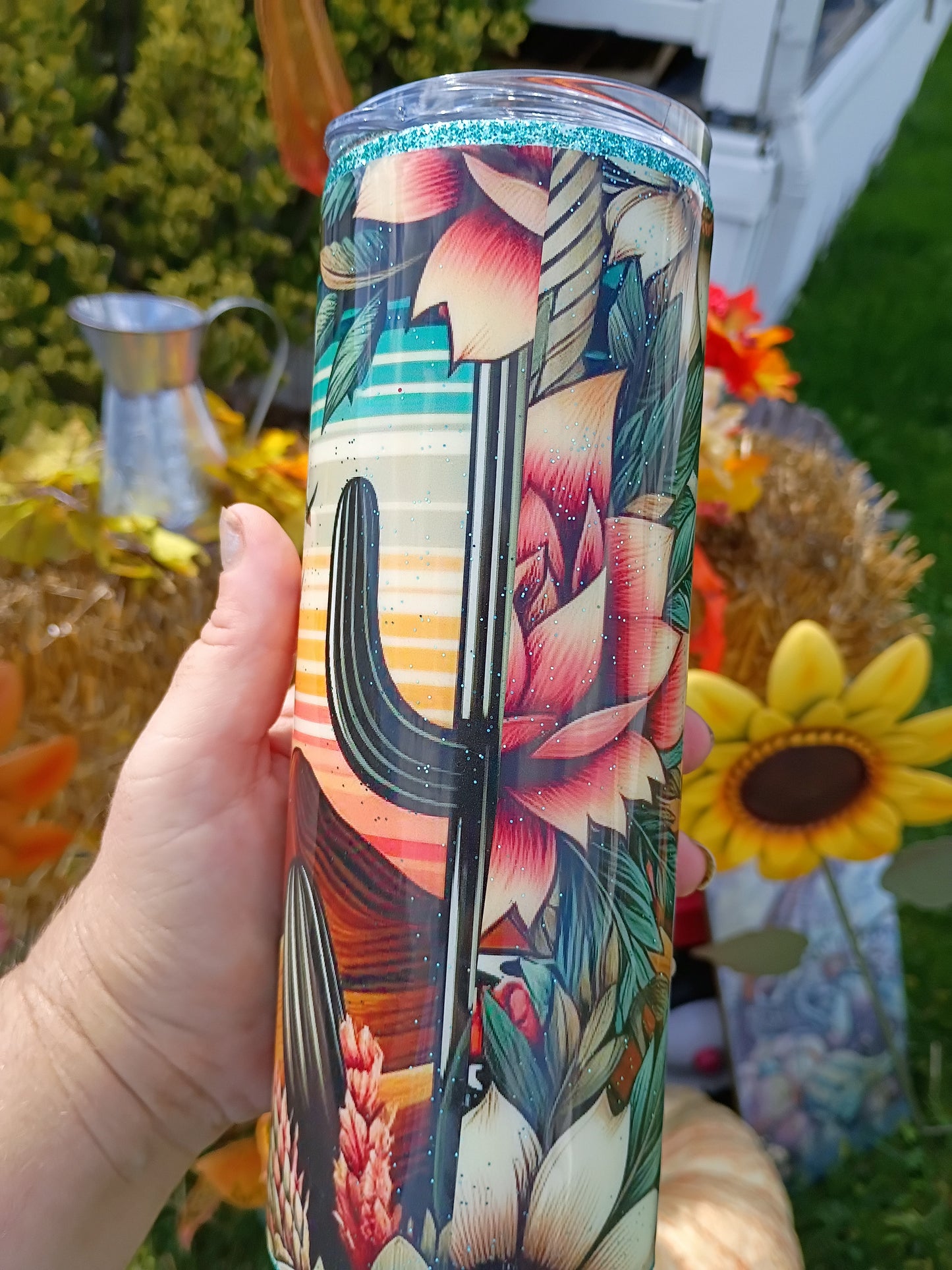 20 oz Desert Sunset Stainless Steel Tumbler with Lid