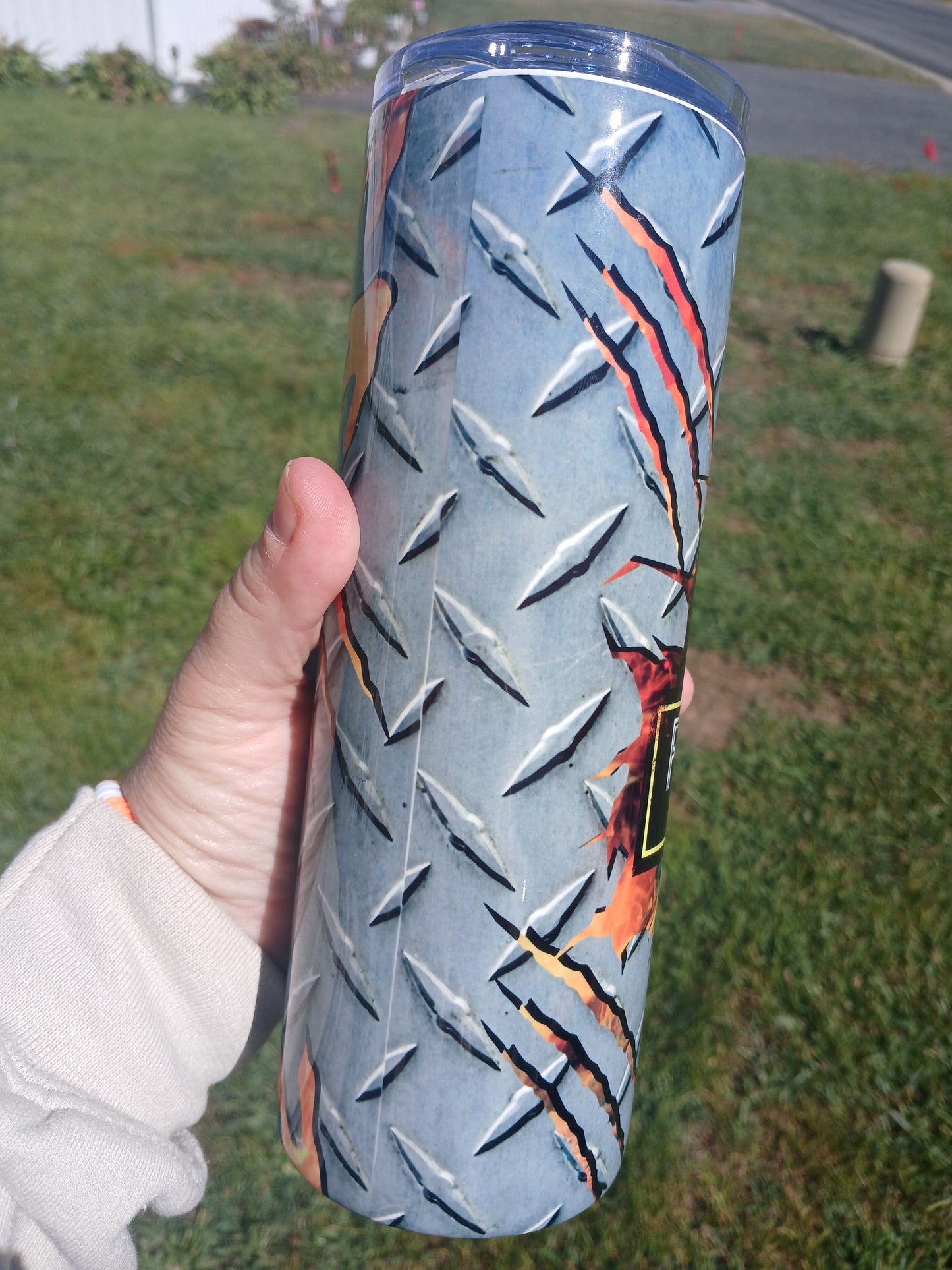 Fatherhood is a walk in the park 20 oz tumbler