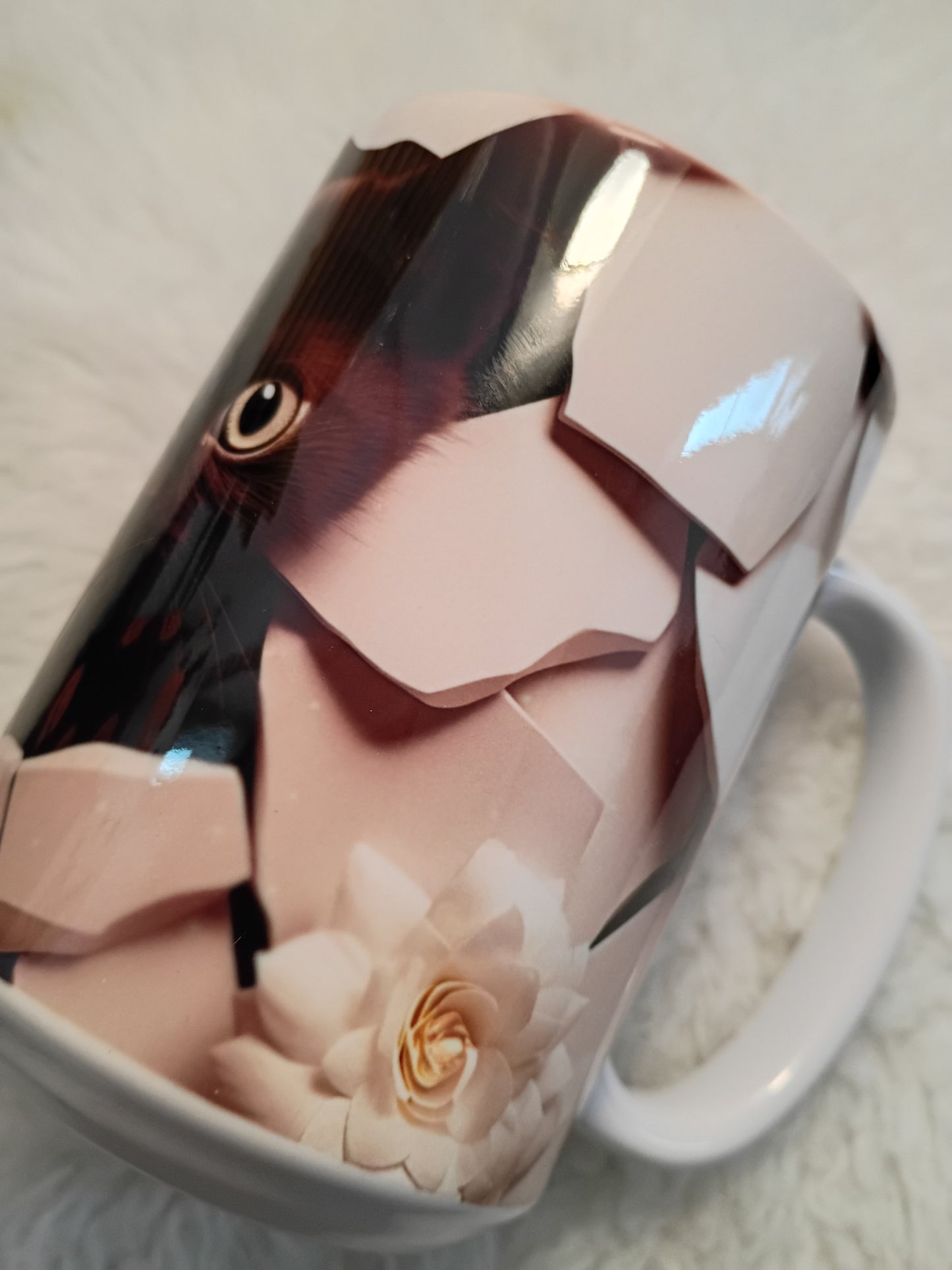 Peek-A-Boo Black Cat 15 oz Ceramic Mug – 3D Illusion Design