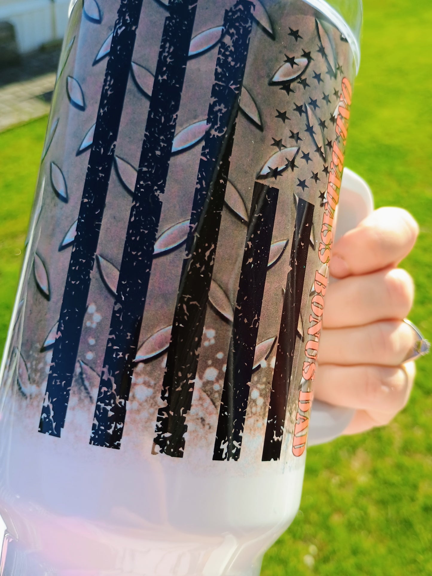 One bad a$$ bonus dad 40 oz tumbler