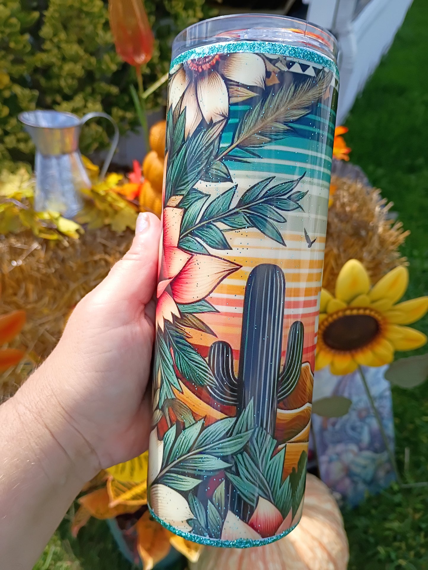 20 oz Desert Sunset Stainless Steel Tumbler with Lid